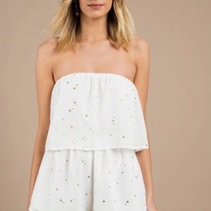 Tobi "STARLIGHT PRINT ROMPER IN WHITE MULTI"